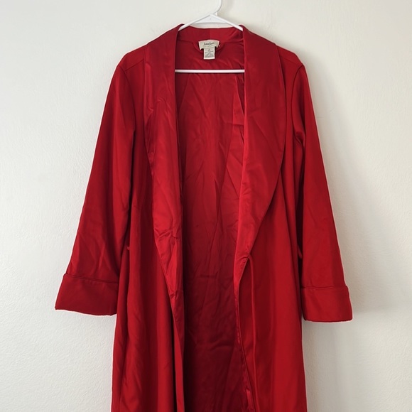 Neiman Marcus Cashmere Silk Robe Size Medium- Beautiful red - Picture 6 of 14